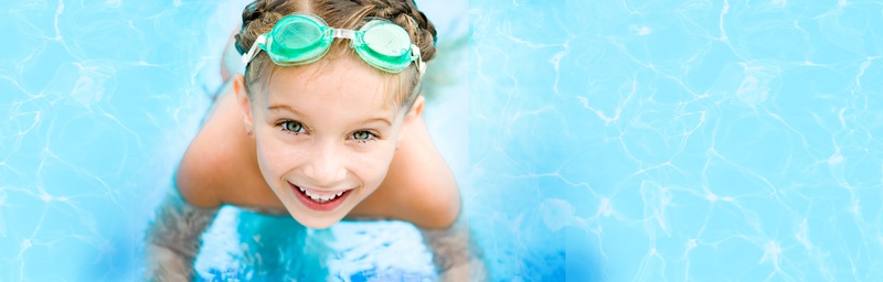 girl in pool