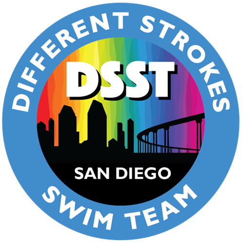 Circular logo for Different Strokes Swim Team